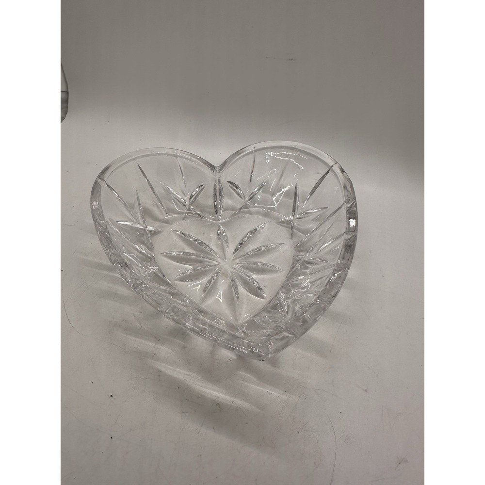 Gorham Lady Anne Heart Dish Crystal Trinket Candy Dish NIB